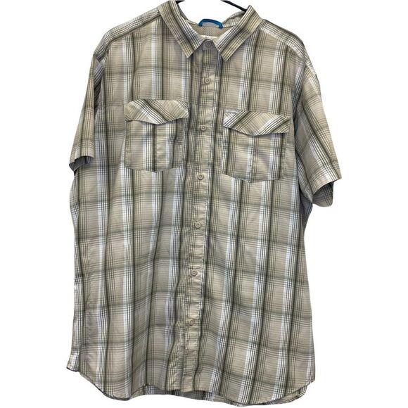 Columbia Short Sleeve Button down vented double pocket Men’s XL Cargo Shirt - Picture 1 of 4